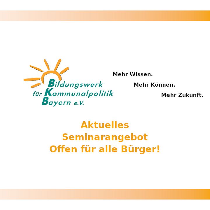 BKB-Seminarangebot für Mandatsträger und interessierte Bürger