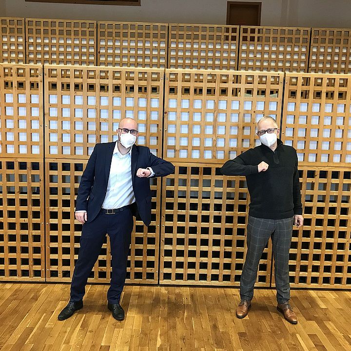 FREIE WÄHLER Bundestagskandidat Felix Locke und Michael Vahldiek